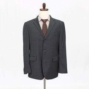 Banana Republic 46R Gray Solid 3-Button Sport Coat Blazer Jacket G873
